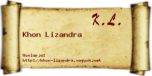 Khon Lizandra névjegykártya
